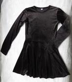 Jurk fluweel, zwart met goud 146 152 Feestjurk Glitterjurk, Ophalen of Verzenden, Gebruikt, Meisje, Jurk of Rok