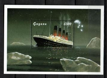 guyana 1998 pf blok titanic scheepvaart boten ships beschikbaar voor biedingen