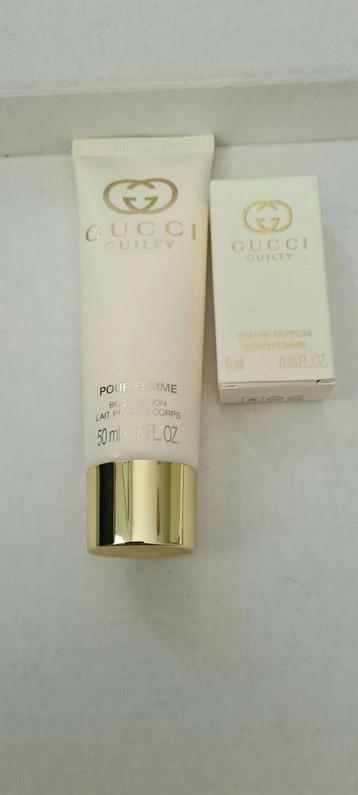 Gucci quilty eau de parfum miniatuur 5ml en bodylotion 50ml  beschikbaar voor biedingen