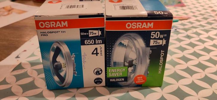 13x Osram Halospot 111 G53 halogeen lampen, Doe-het-zelf en Verbouw, Bouwverlichting, Minder dan 50 watt, Ophalen