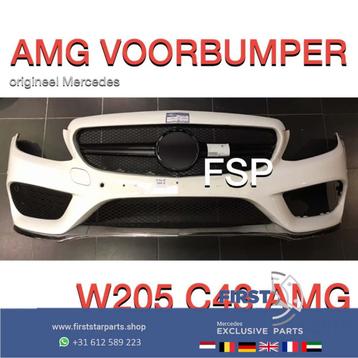 W205 C205 C Klasse Mercedes VOORBUMPER WIT Origineel 2014-20 beschikbaar voor biedingen