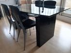 GLAZEN EETTAFEL, Huis en Inrichting, Tafels | Eettafels, Ophalen, Gebruikt, 200 cm of meer, 50 tot 100 cm