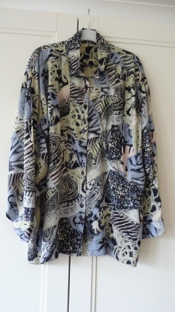 Blouse Esperanto - 42-44, Kleding | Dames, Blouses en Tunieken, Zo goed als nieuw, Maat 42/44 (L), Blauw, Ophalen of Verzenden