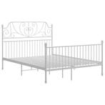 IKEA bedframe wit brocante twee persoonsbed, Gebruikt, Wit, Ophalen of Verzenden, Twijfelaar