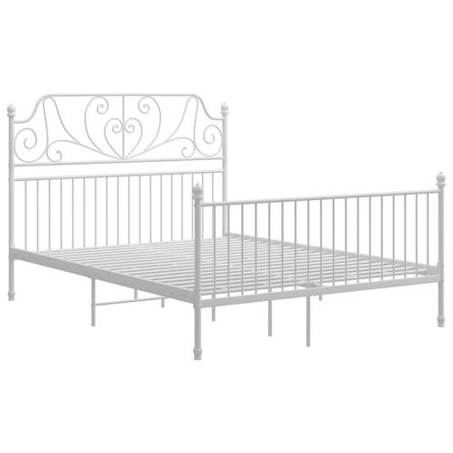 IKEA bedframe wit brocante twee persoonsbed, Huis en Inrichting, Slaapkamer | Bedden, Gebruikt, Twijfelaar, 160 cm, 200 cm, Metaal