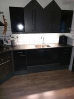 Design  Keuken Kasten Afzuigkap Spoelbak Gasplaat en Oven, Huis en Inrichting, Keuken | Complete keukens, Ophalen, Gebruikt, Zwart