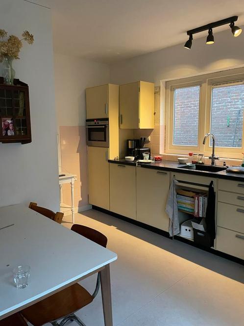 Hoge kast piet zwart voor oven en koelkast, Huis en Inrichting, Keuken | Keukenelementen, Gebruikt, 200 cm of meer, 50 tot 100 cm