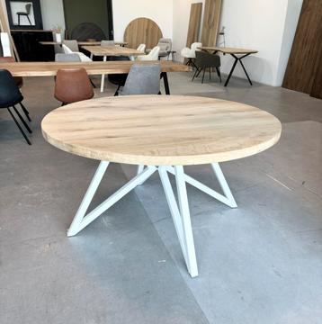 Ronde eiken tafel - Eiken tafel rond - Ronde tafel - SALE! beschikbaar voor biedingen