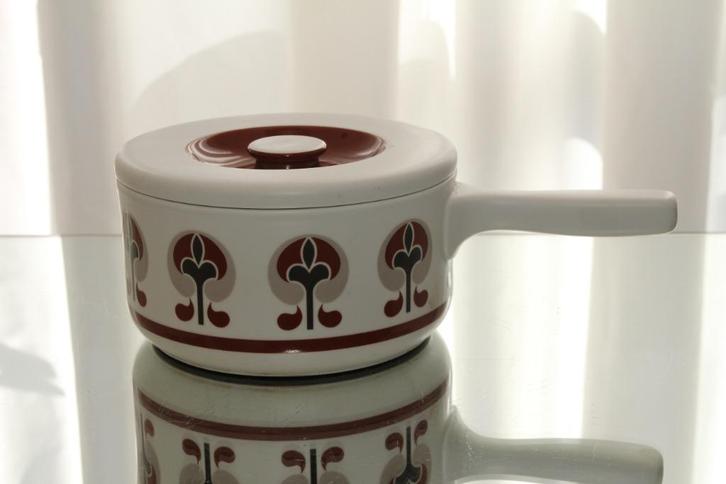 Gedecoreerde (vuurvaste) steelpan van Thomas, Germany, Huis en Inrichting, Keuken | Potten en Pannen, Zo goed als nieuw, Koekenpan of Braadpan