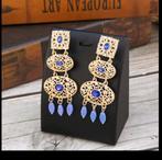 Oorbellen blauw goud, Sieraden, Tassen en Uiterlijk, Oorbellen, Ophalen, Nieuw, Blauw, Goud