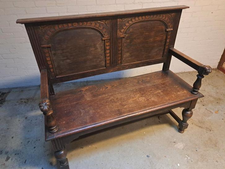 Antieke Kerkbank / Kloosterbank, Antiek en Kunst, Antiek | Meubels | Stoelen en Banken, Ophalen