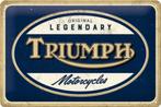 Triumph motorcycles relief reclamebord van metaal wandbord