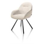 6 Nieuwe armleuning stoelen, Draaibaar, creme, Clint H&H, Ophalen, Wit, Nieuw, Metaal