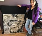 Chimpagnee mozaiek met de hand gemaakt 90 x 90 cm, Ophalen