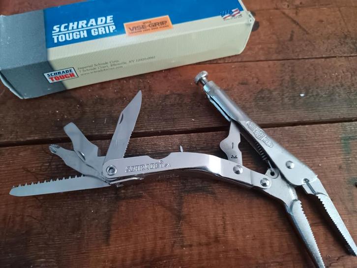 Imperial Schrade USA Tough Grip RVS griptang multitool, Caravans en Kamperen, Kampeergereedschap, Nieuw, Ophalen of Verzenden