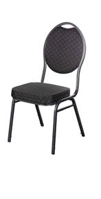 Stapelstoel stackchair zwart blauw, Ophalen of Verzenden, Meubilair