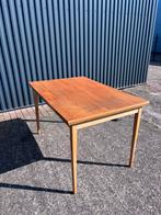Vintage eettafel uitschuifbaar, Ophalen, Gebruikt, 50 tot 100 cm, Vijf personen of meer