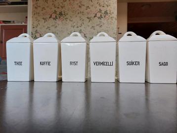 Vintage Voorraadpotten Set - Thee, Koffie, etc. beschikbaar voor biedingen