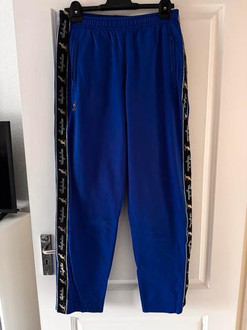 Australiantrainingsbroek blauw met zwarte bies maat L beschikbaar voor biedingen