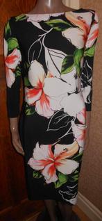 Ribkoff elegante jurk zwart bloemdessin 3/4 mouwen maat 44, Overige kleuren, Verzenden, Maat 42/44 (L), Zo goed als nieuw