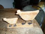 houten kipjes op staander, Huis en Inrichting, Woonaccessoires | Kandelaars en Kaarsen, Ophalen of Verzenden, Gebruikt, Hout, Minder dan 25 cm