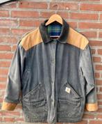 Carhartt upcycle recycle jacket blazer coat jas M L vintage, Maat 52/54 (L), Verzenden, Carhartt, Grijs