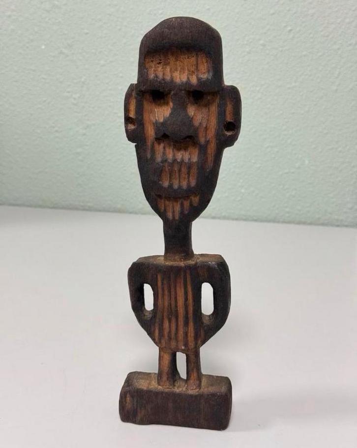 Antiek sculptuur hout gesneden houten voorouderbeeld afrika, Antiek en Kunst, Kunst | Niet-Westerse kunst, Ophalen of Verzenden