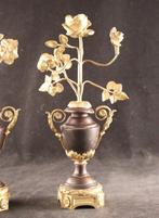 Paar antieke bronzen kandelaars, Antiek en Kunst, Verzenden, Koper of Brons