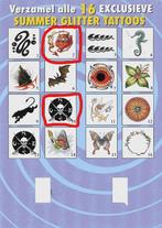 Gezocht: nog 2 Summer GLTTER tattoos van Lay`s /Smiths, Verzamelen, Flippo's, Ophalen of Verzenden, Spiek, Losse flippo's