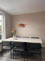 Moderne eettafel met 6 stoelen, Huis en Inrichting, Zo goed als nieuw, Vijf personen of meer, Rechthoekig, 50 tot 100 cm