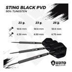 KOTO Sting Black PVD 90% Tungsten, Nieuw, Koto, Pijlen, Overigeweg 88 1002 ZF Amsterdam