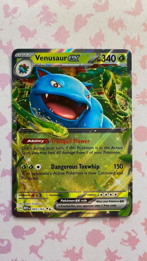 Venusaur ex - MEW 003, Hobby en Vrije tijd, Verzamelkaartspellen | Pokémon, Zo goed als nieuw, Ophalen