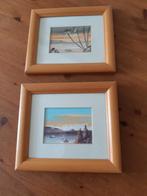 2 mooie schilderijtjes samen 4 euro, Minder dan 50 cm, Ophalen of Verzenden, Zo goed als nieuw, Schilderij