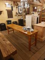 oude lange smalle tafel  smalle eettafel  schooltafel, Ophalen
