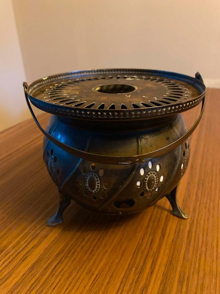 Antiek Koperen Theelicht / Warmhouder, Antiek en Kunst, Antiek | Koper en Brons, Koper, Ophalen of Verzenden