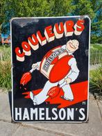 Emaille bord colleurs hamelson's, Ophalen of Verzenden, Gebruikt, Reclamebord