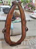 Oude houten paarden gareel/haan spiegel paard, Ophalen of Verzenden