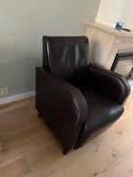 Gratis donkerbruine stoel, Huis en Inrichting, Fauteuils, Ophalen, Gebruikt, 50 tot 75 cm, Leer