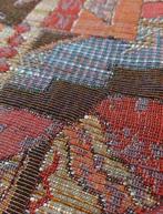 Grand foulard kleed plaid roestbruin en blauwtinten 293x140, Gebruikt, 100 tot 150 cm, Etten-Leur, Vintage
