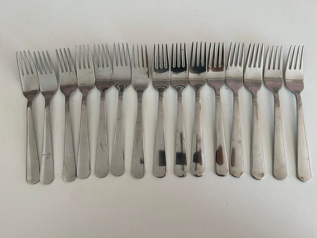 IKEA cocktailvork 15 stuks, Ophalen of Verzenden, Gebruikt, Rvs of Chroom