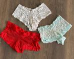 3 kanten Hunkemoller onderbroeken boxers rood wit blauw M, Kleding | Dames, Ondergoed en Lingerie, Hunkemöller, String, Ophalen of Verzenden