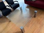Glazen salontafel, Ophalen, Vierkant, Zo goed als nieuw, Glas