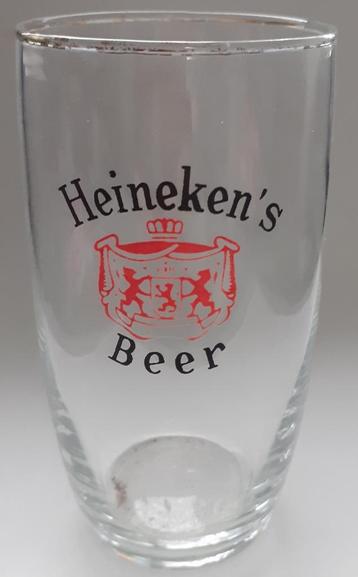 HEINEKEN - 2 oude bierglazen beschikbaar voor biedingen