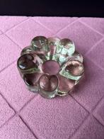 Vintage glazen theelichthouder bloemvorm, Huis en Inrichting, Woonaccessoires | Kandelaars en Kaarsen, Ophalen of Verzenden, Zo goed als nieuw