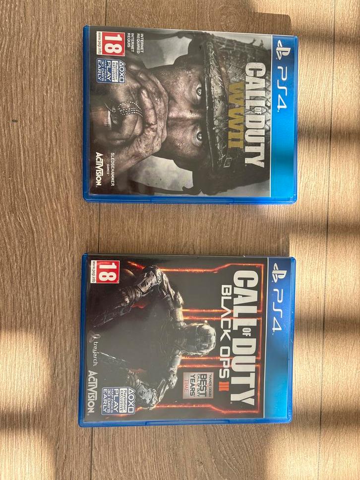 Call of Duty PS4 Games - WWII & Black Ops III, Spelcomputers en Games, Spelcomputers | Sony PlayStation 4, Gebruikt, Original