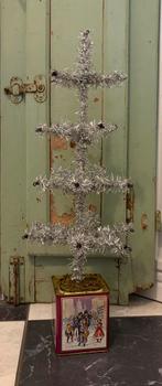 Vintage tinsel boompje model feathertree hoogte is 53 cm., Diversen, Ophalen of Verzenden