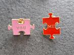 Mooie set met pins You & Me, Verzamelen, Speldjes, Pins en Buttons, Ophalen of Verzenden, Nieuw, Overige onderwerpen