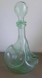 helder groene gedeukte karaf, Antiek en Kunst, Antiek | Glas en Kristal, Ophalen of Verzenden