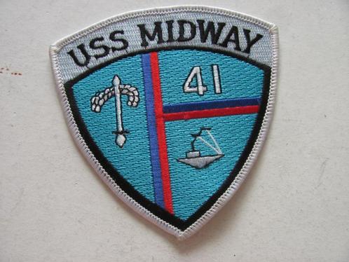 US embleem CV41 USS Midway, Verzamelen, Militaria | Algemeen, Landmacht, Embleem of Badge, Amerika, Ophalen of Verzenden