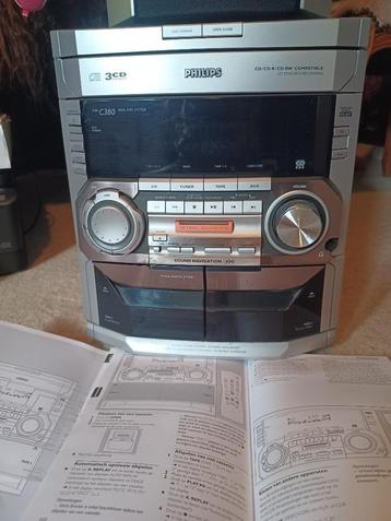 stereo Cassette Tape deck, Philips PW C380 mini Hifi system beschikbaar voor biedingen